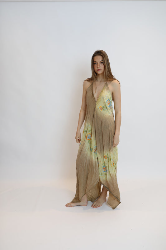Vestido joya beige 162