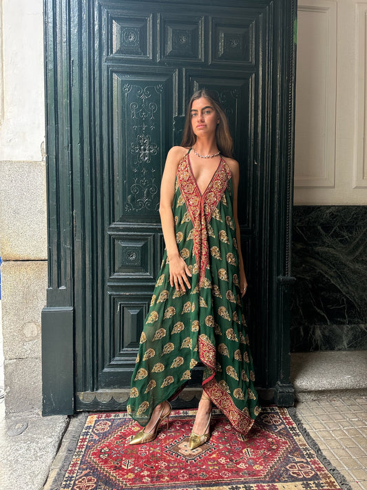 Vestido joya verde