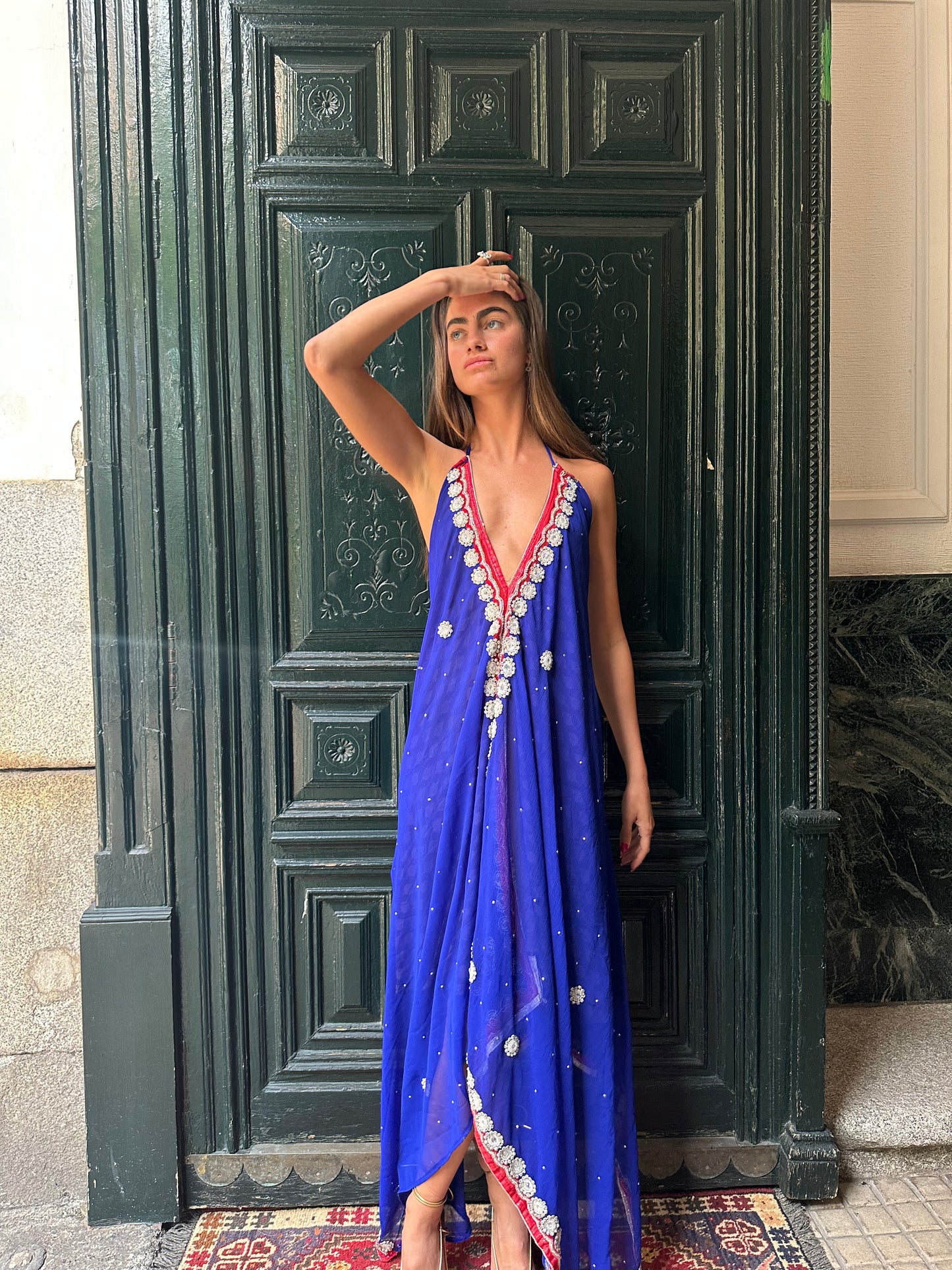 Vestido joya azul