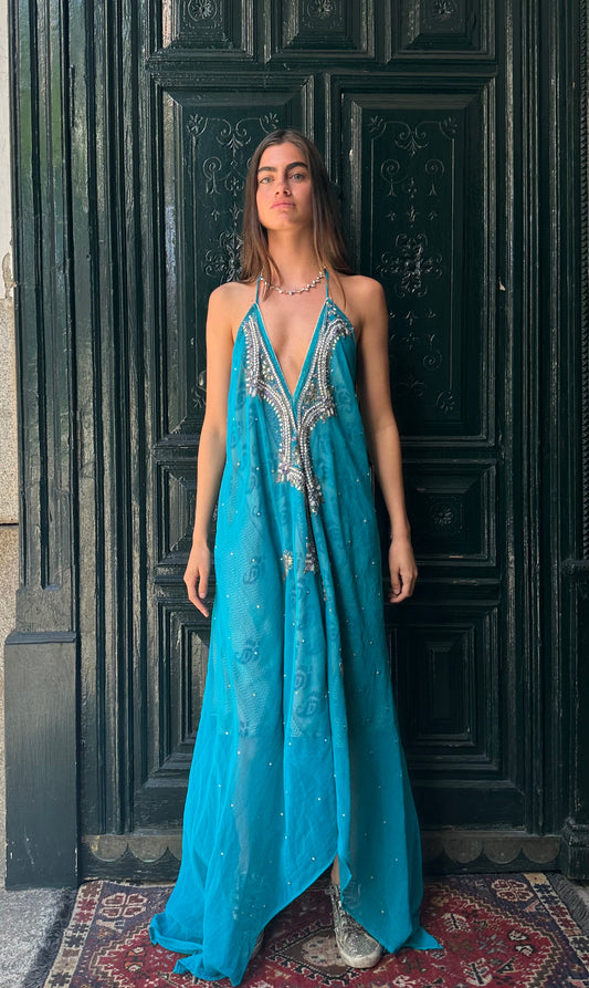 Vestido joya azul