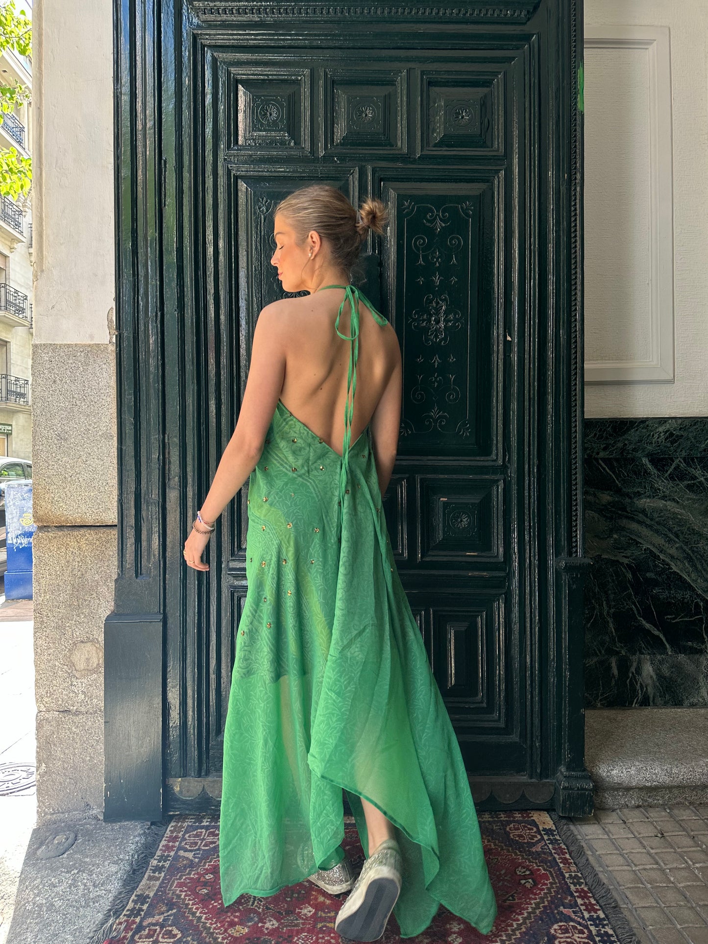 Vestido joya verde