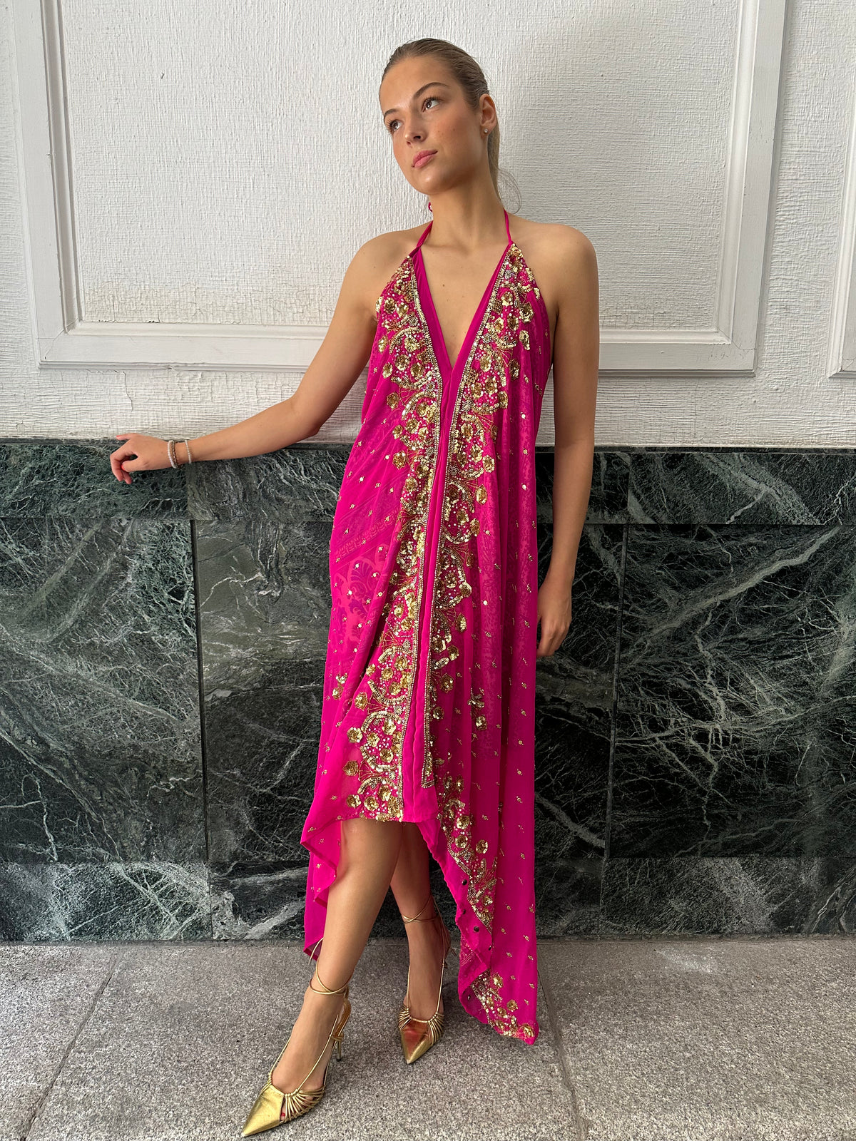 Vestido joya rosa 302