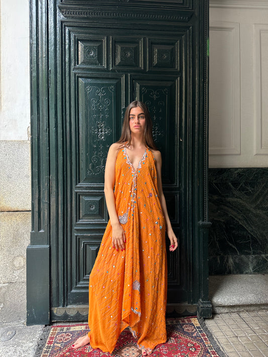 Vestido amanecer naranja