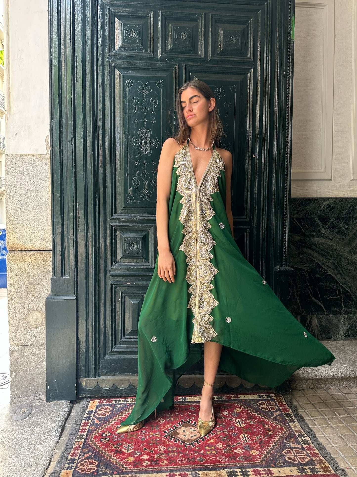 Vestido joya verde