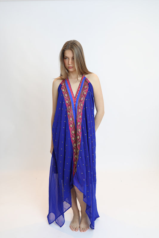 Vestido joya azul 013
