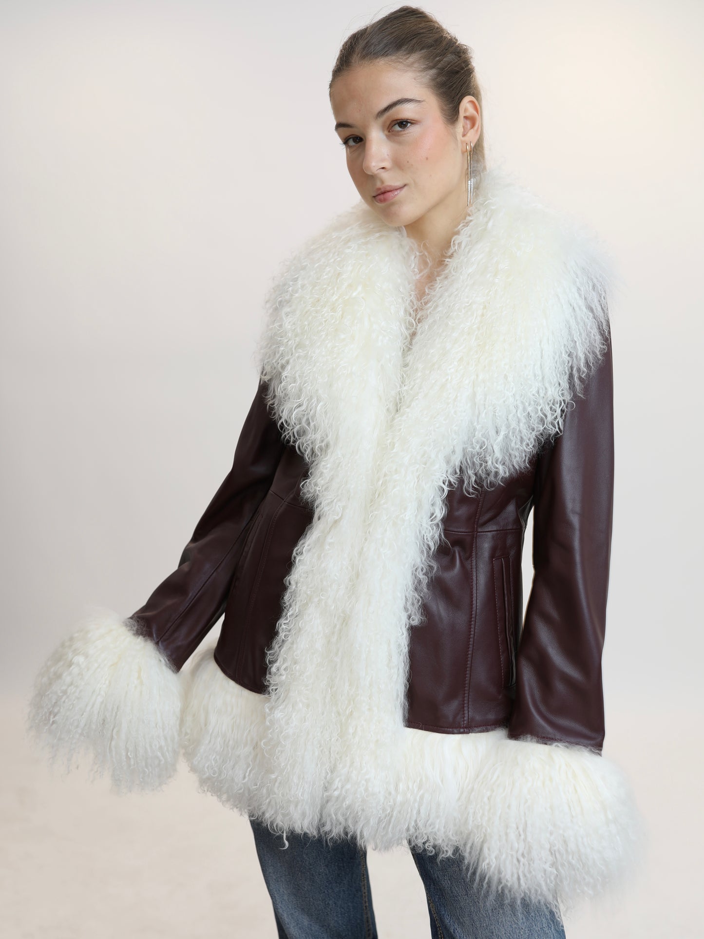 Abrigo AFGANO granate