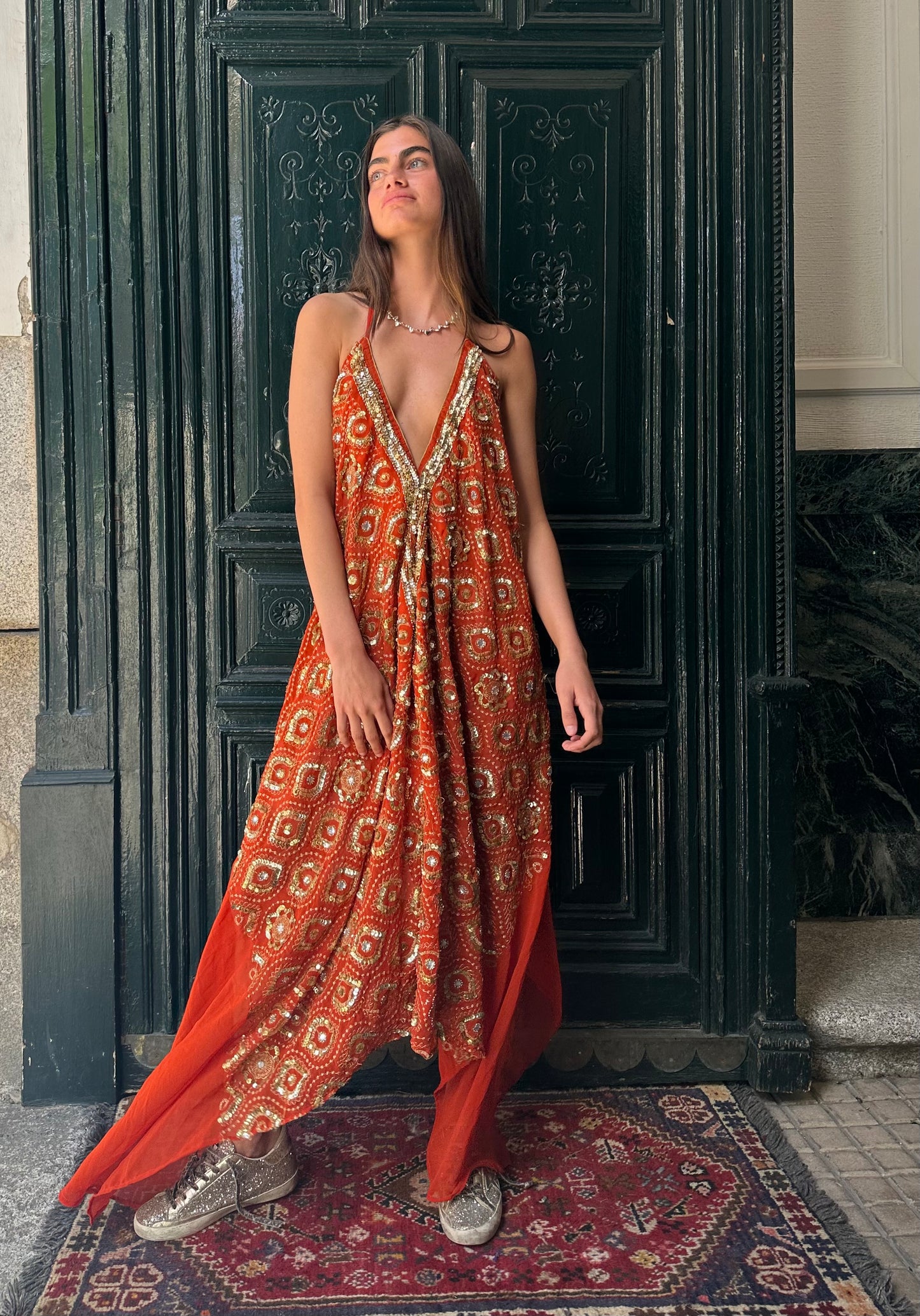 Vestido joya naranja