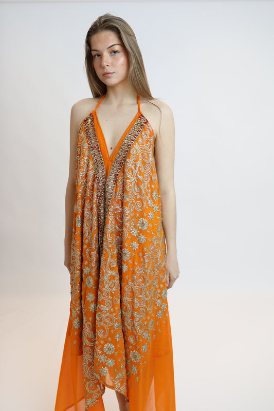 Vestido joya naranja 175