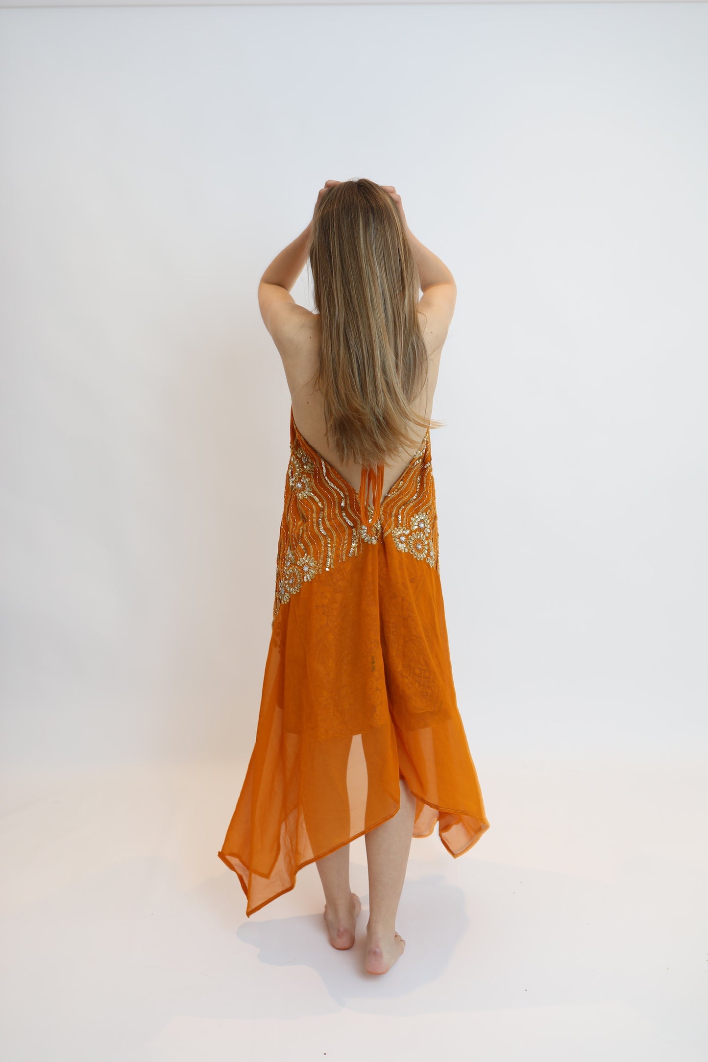 Vestido joya naranja 168