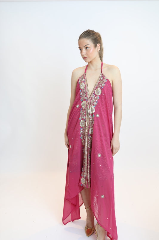 Vestido joya rosa 088