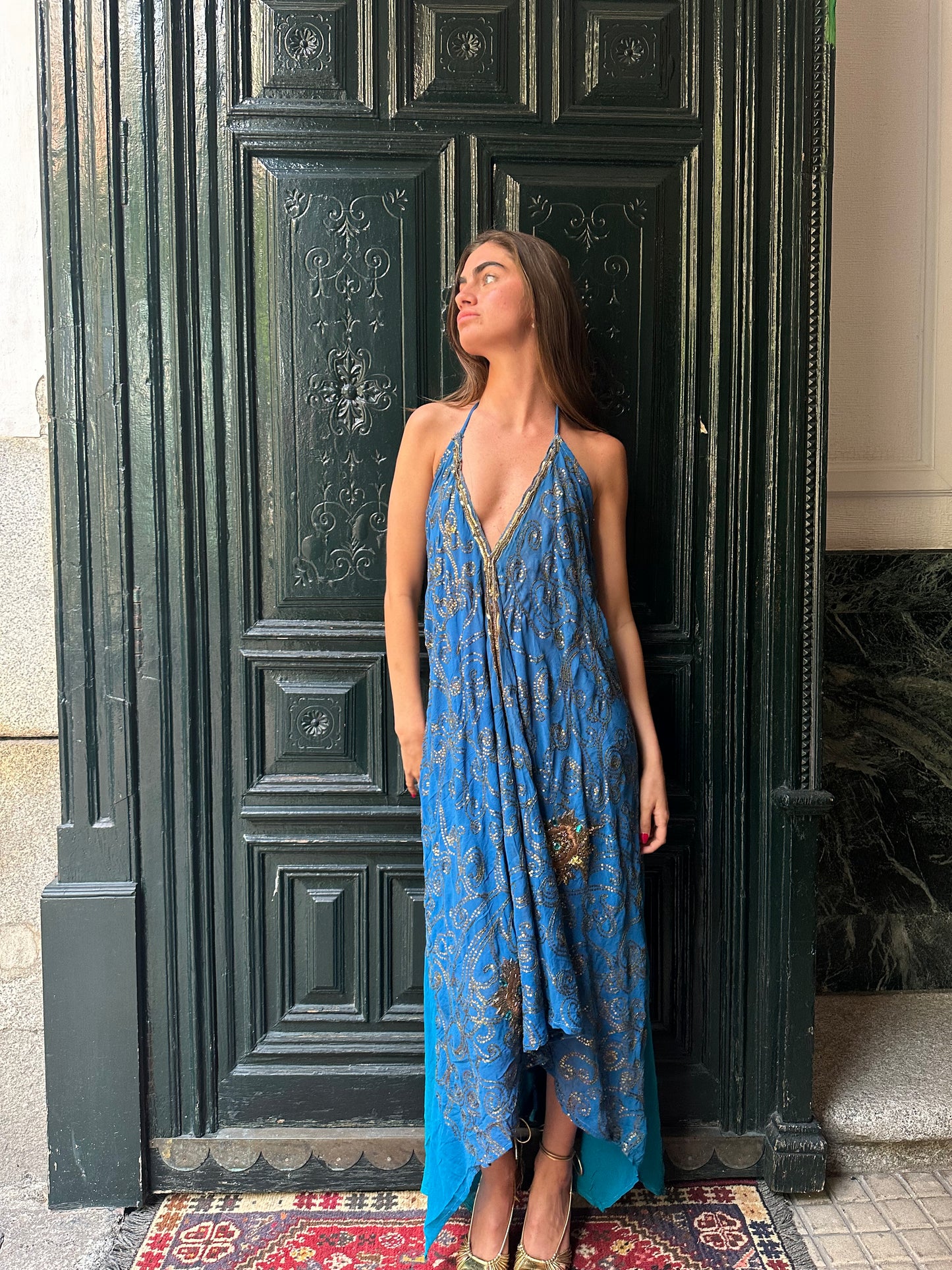 Vestido joya azul