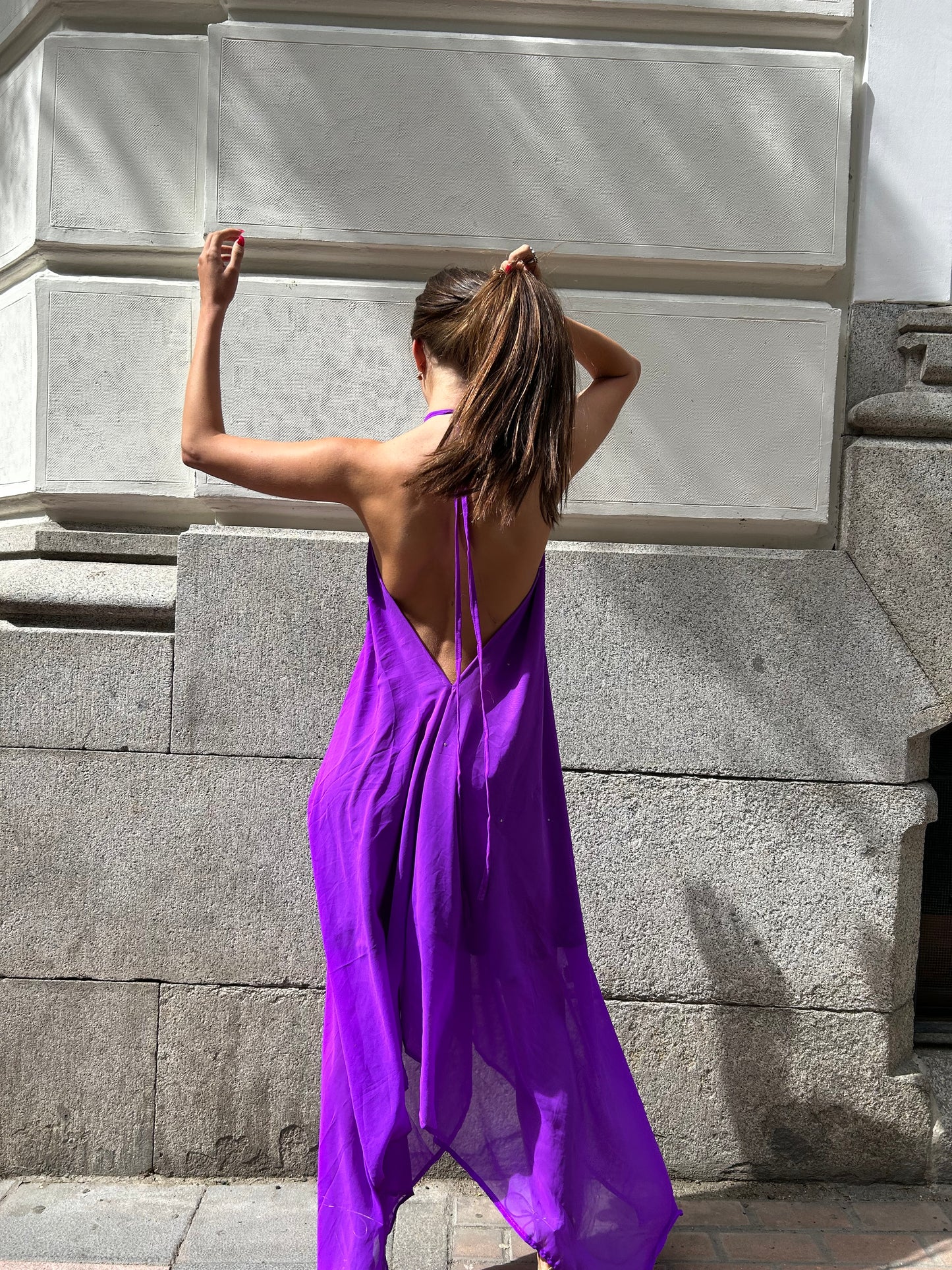 Vestido joya morado