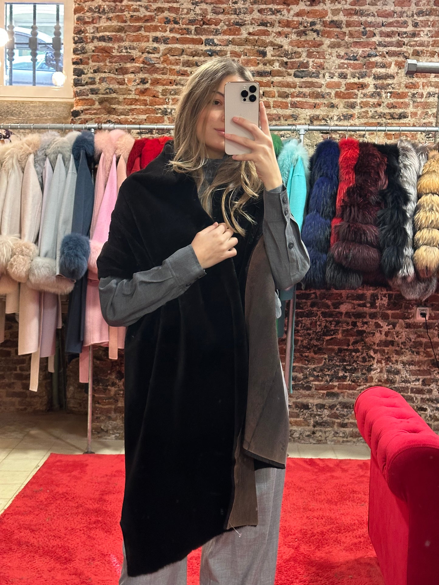 Estola de visón rasado