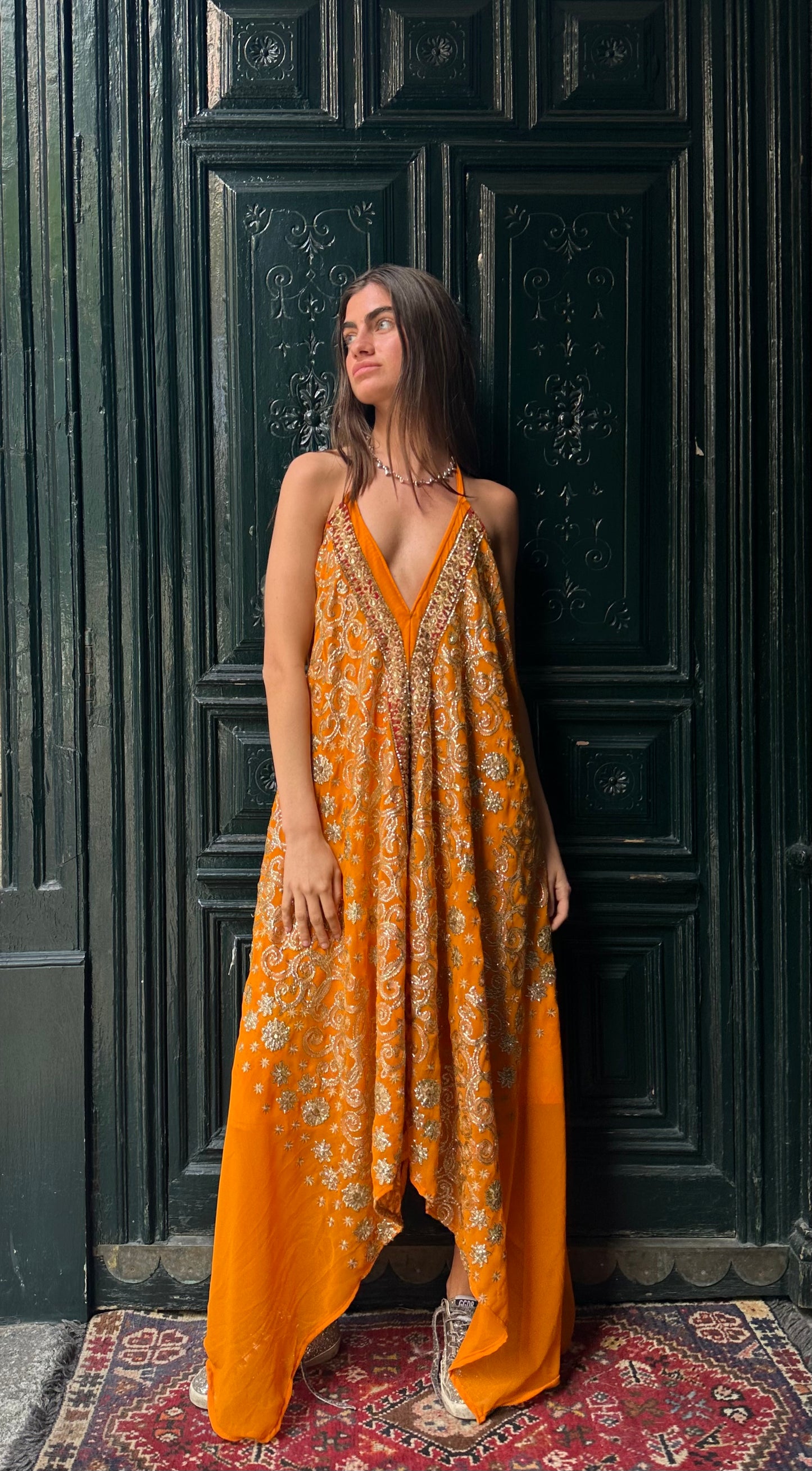 Vestido joya naranja