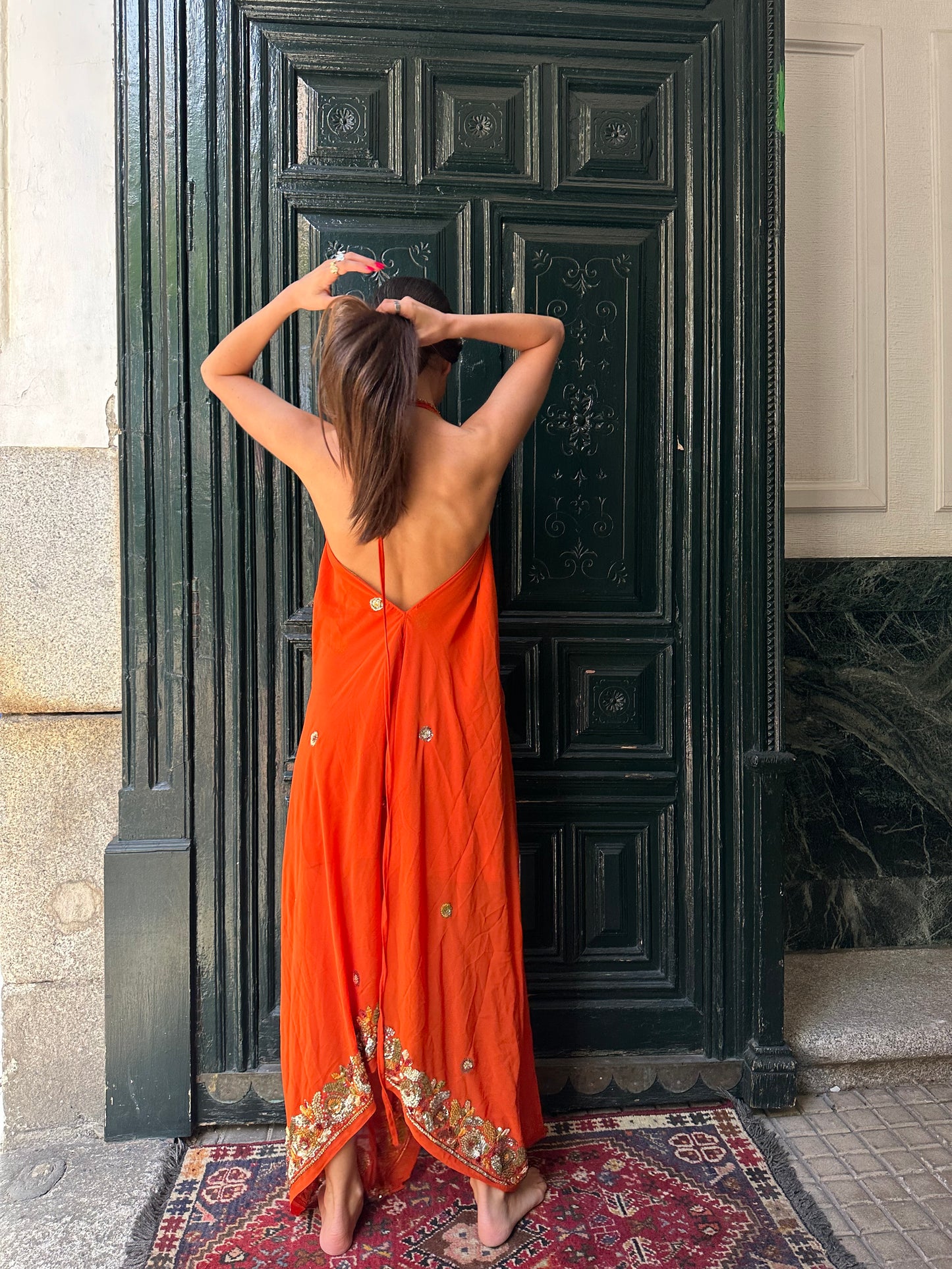 Vestido joya naranja