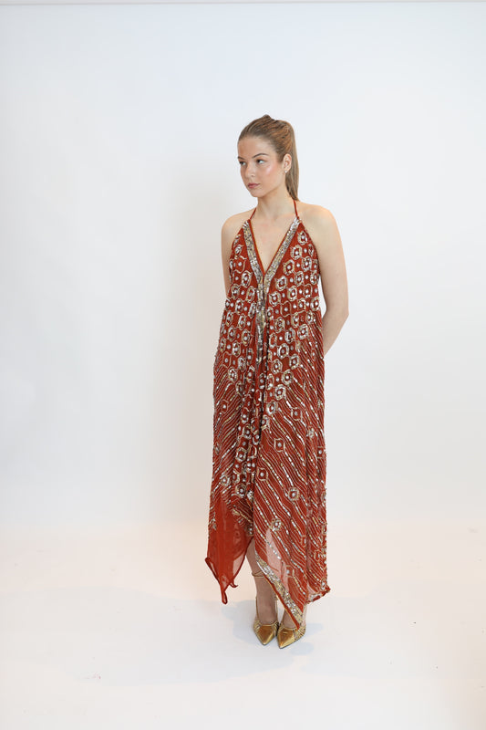 Vestido joya rojo 059