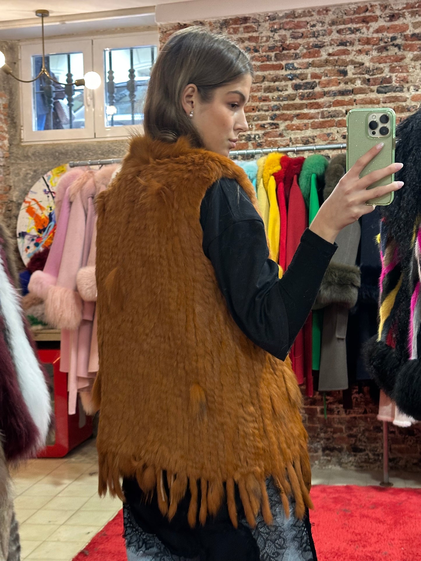 Chaleco Soft flecos pelirrojo