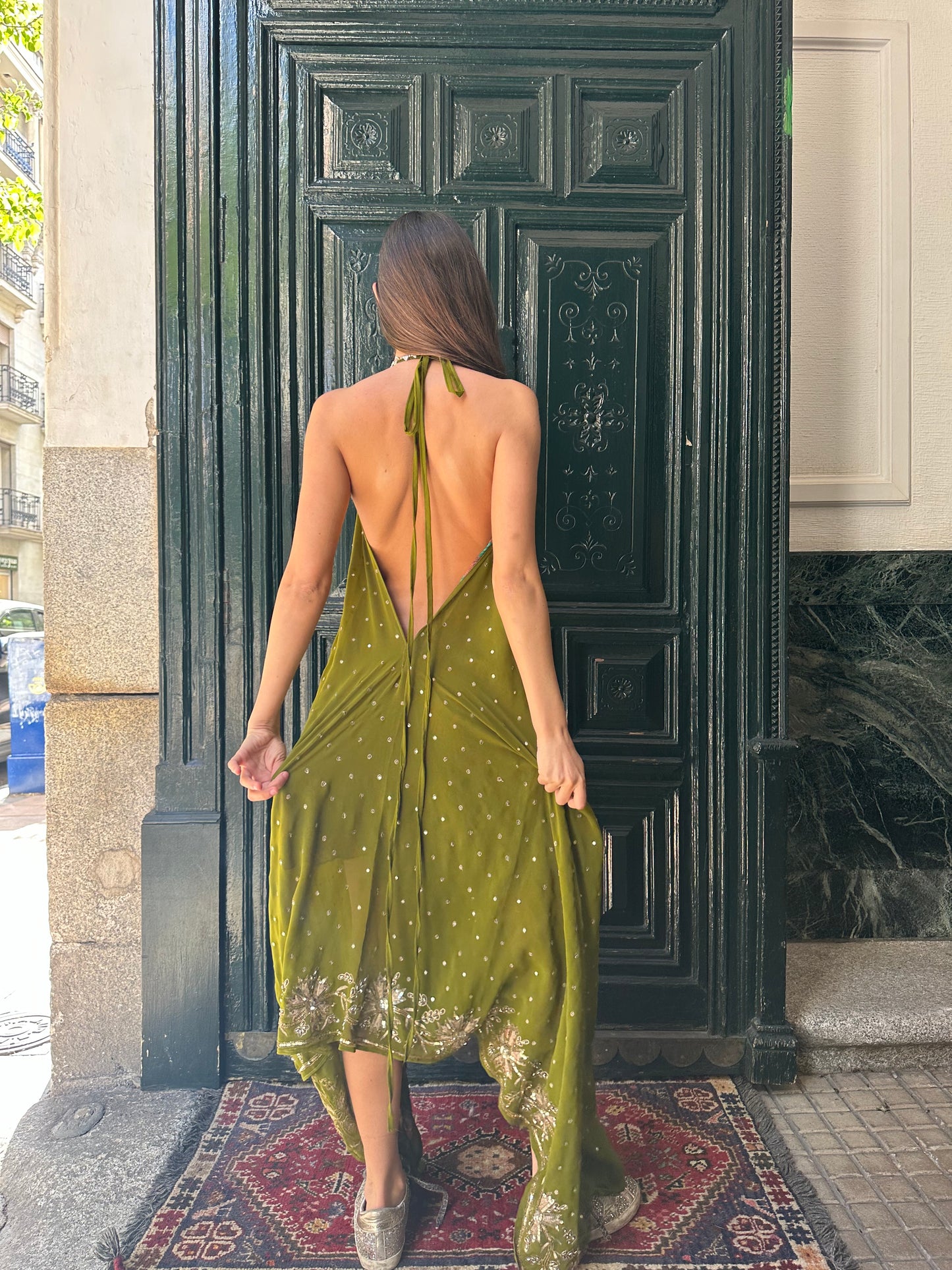 Vestido joya verde