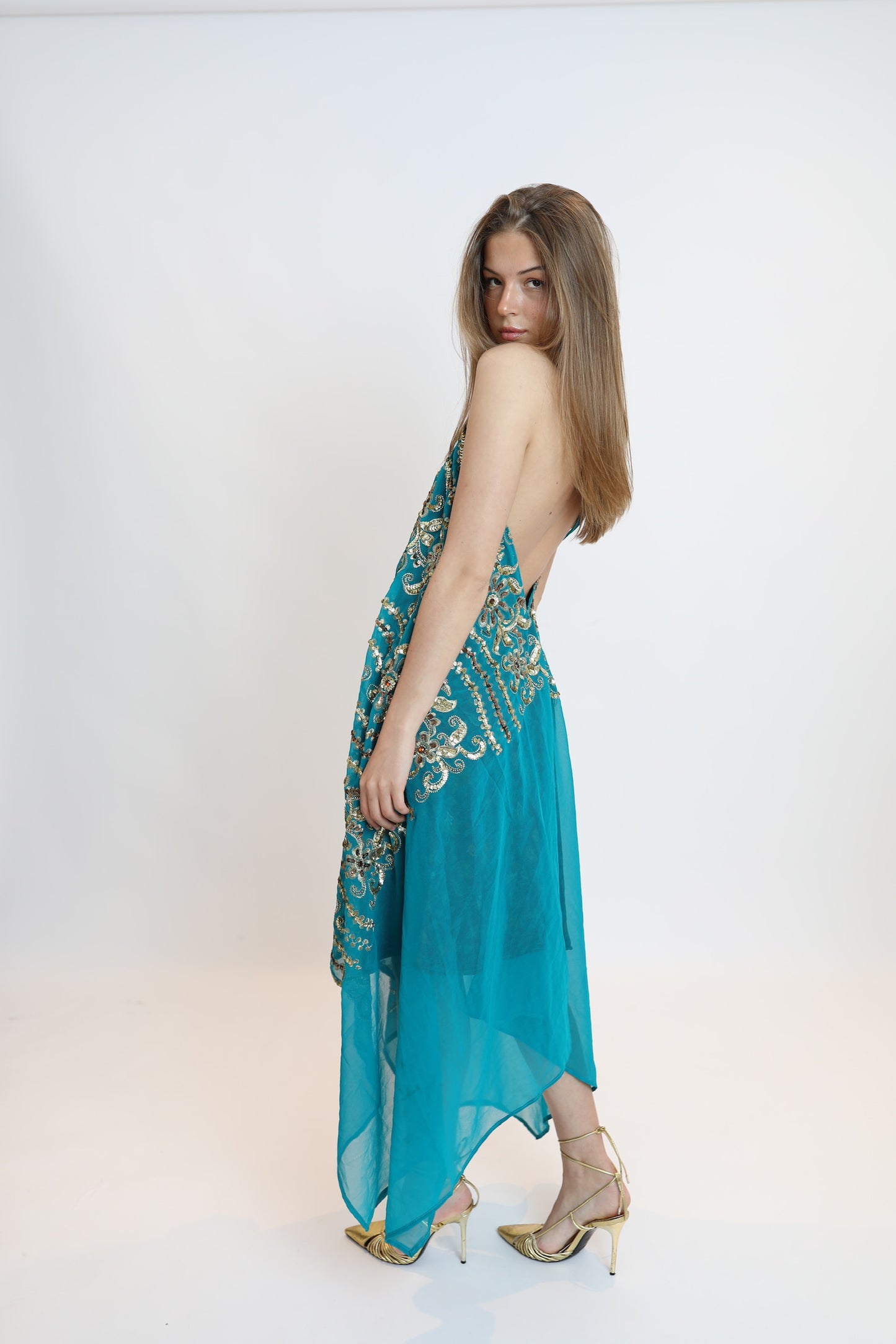 Vestido joya azul 219