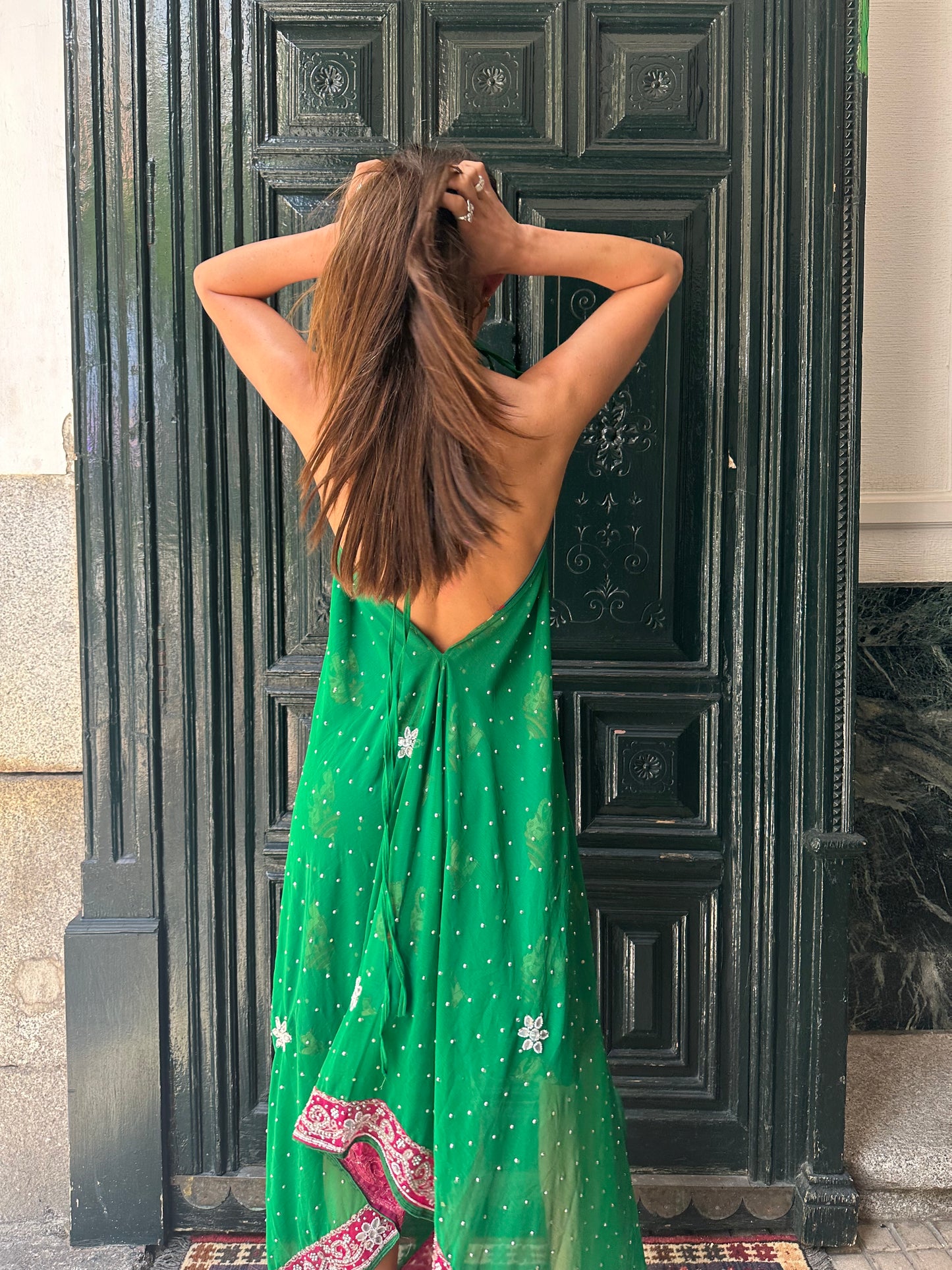 Vestido joya verde