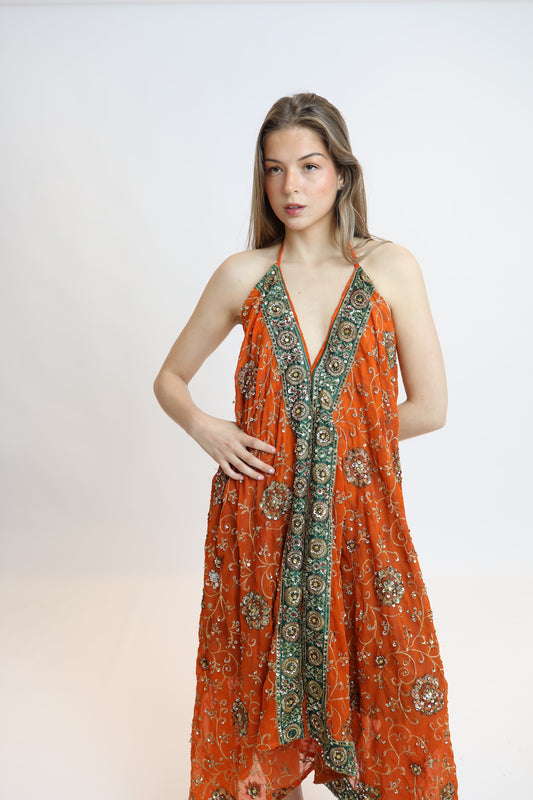 Vestido joya naranja 172