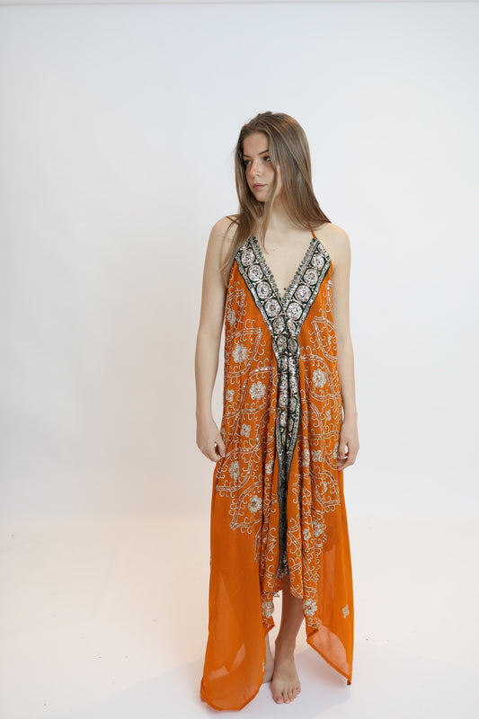 Vestido joya naranja 150