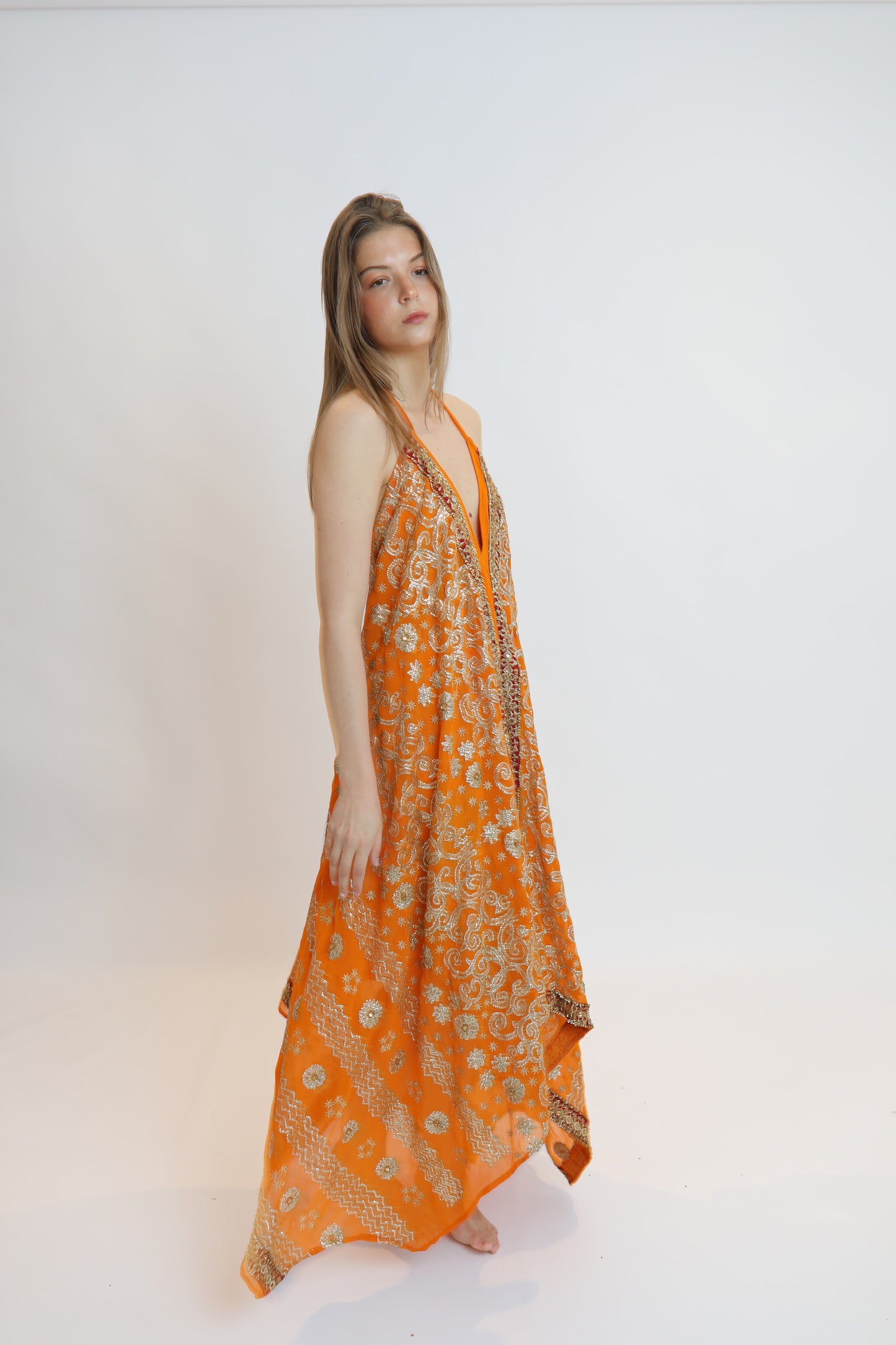Vestido joya naranja 166