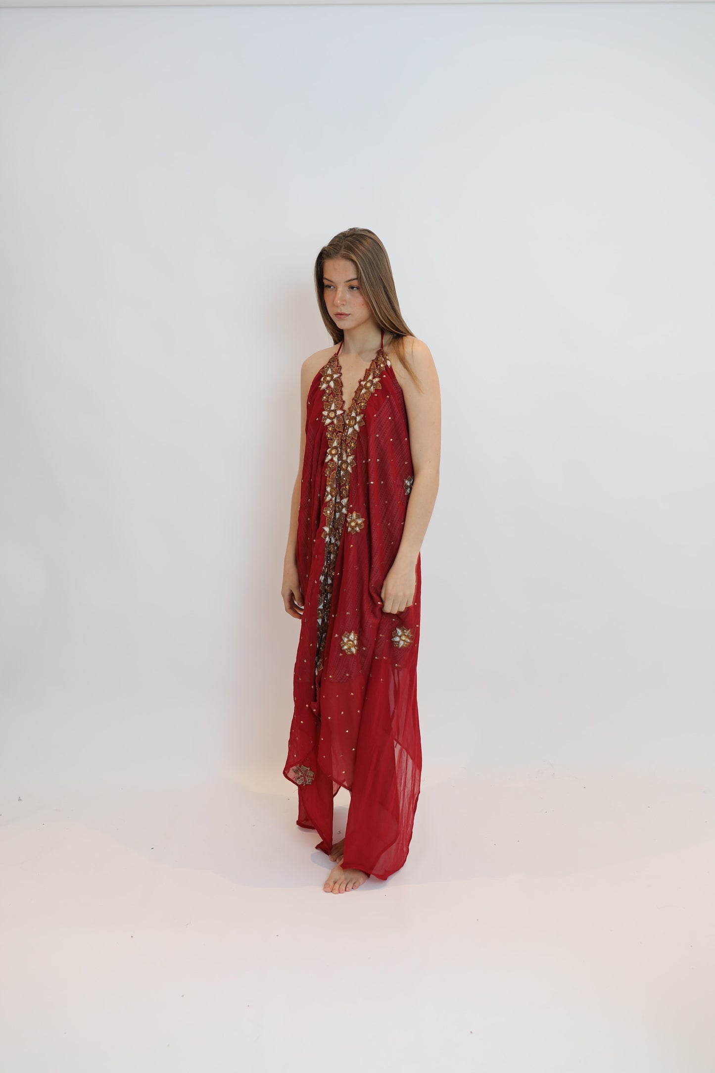 Vestido joya rojo 136