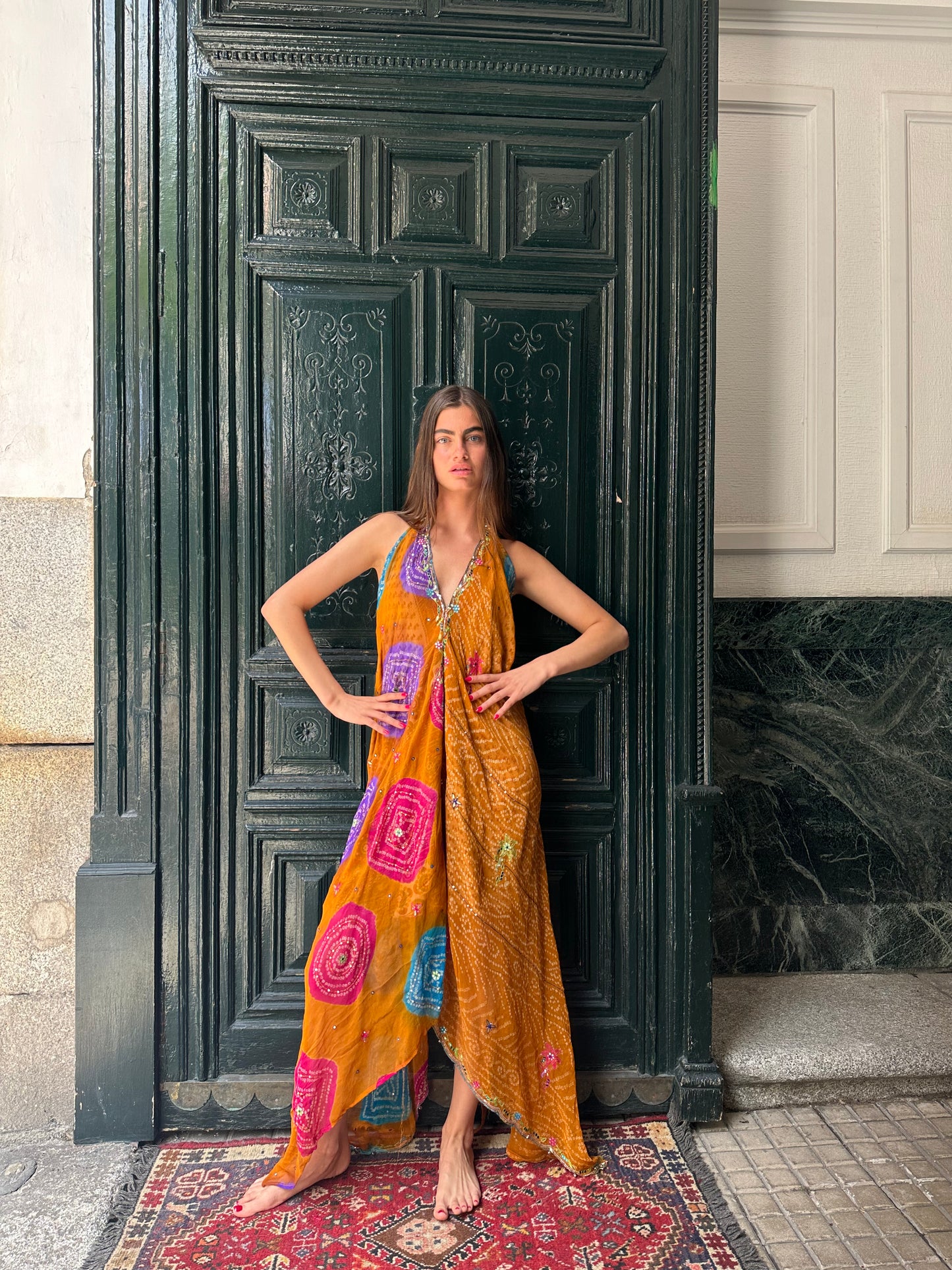 Vestido joya naranja