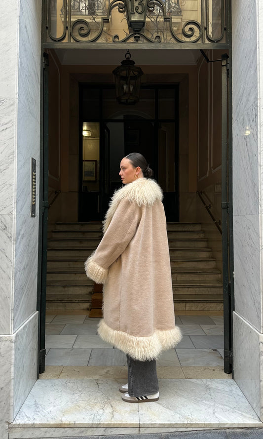 GLAMMY beige coat (color on request)