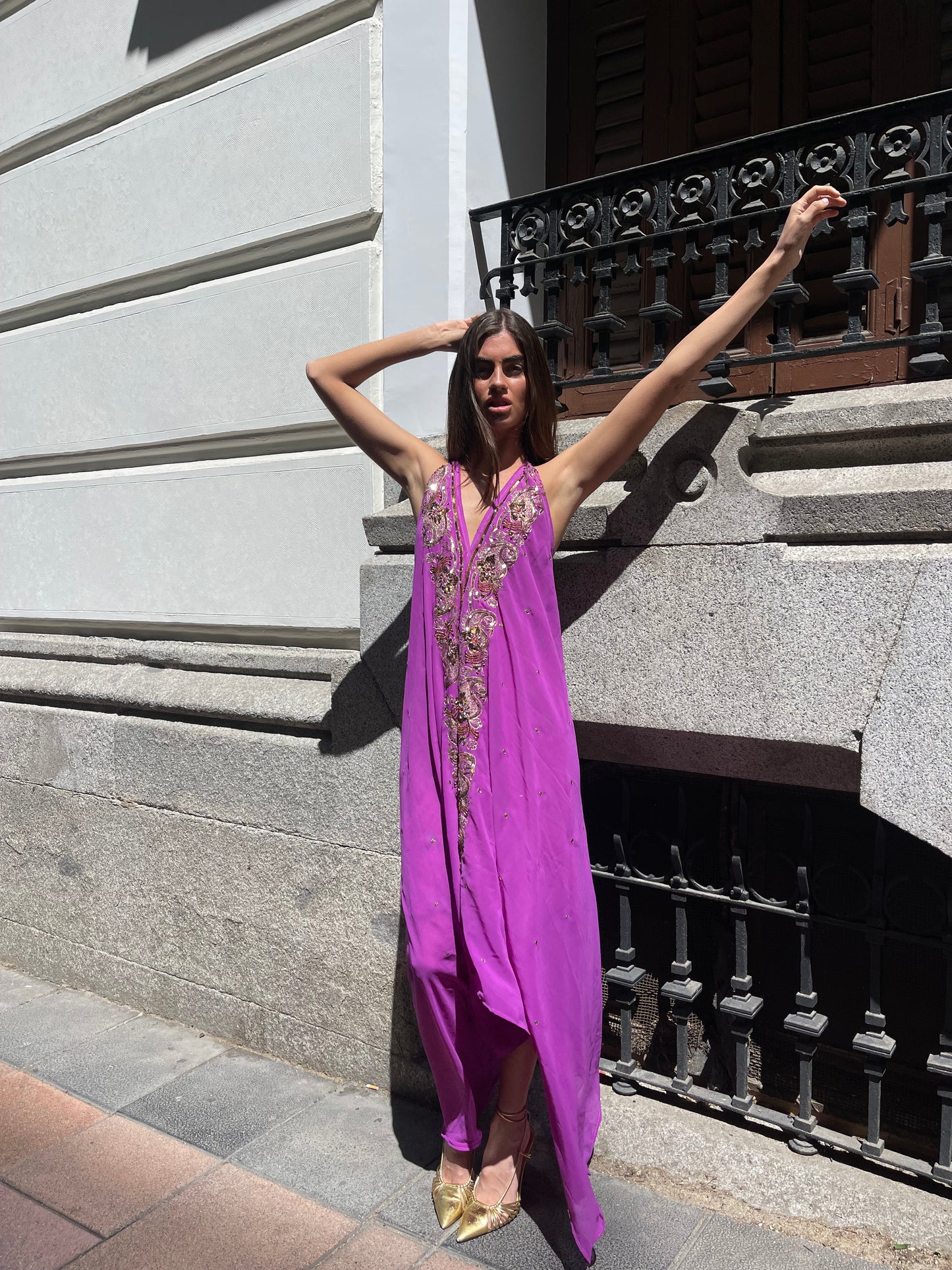 Vestido joya morado