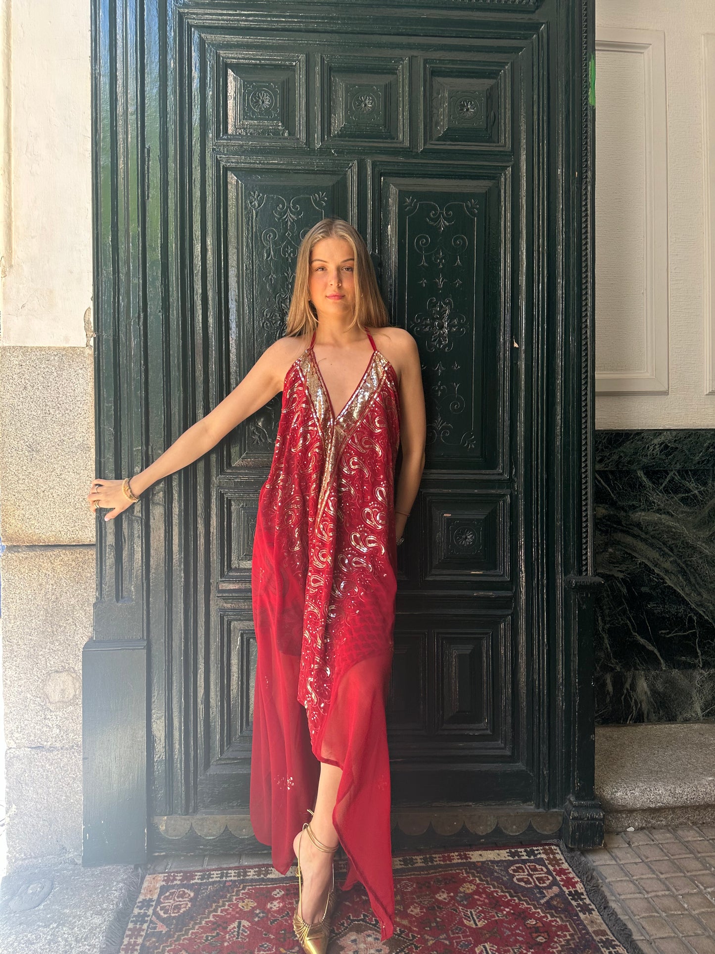 Red jewel dress