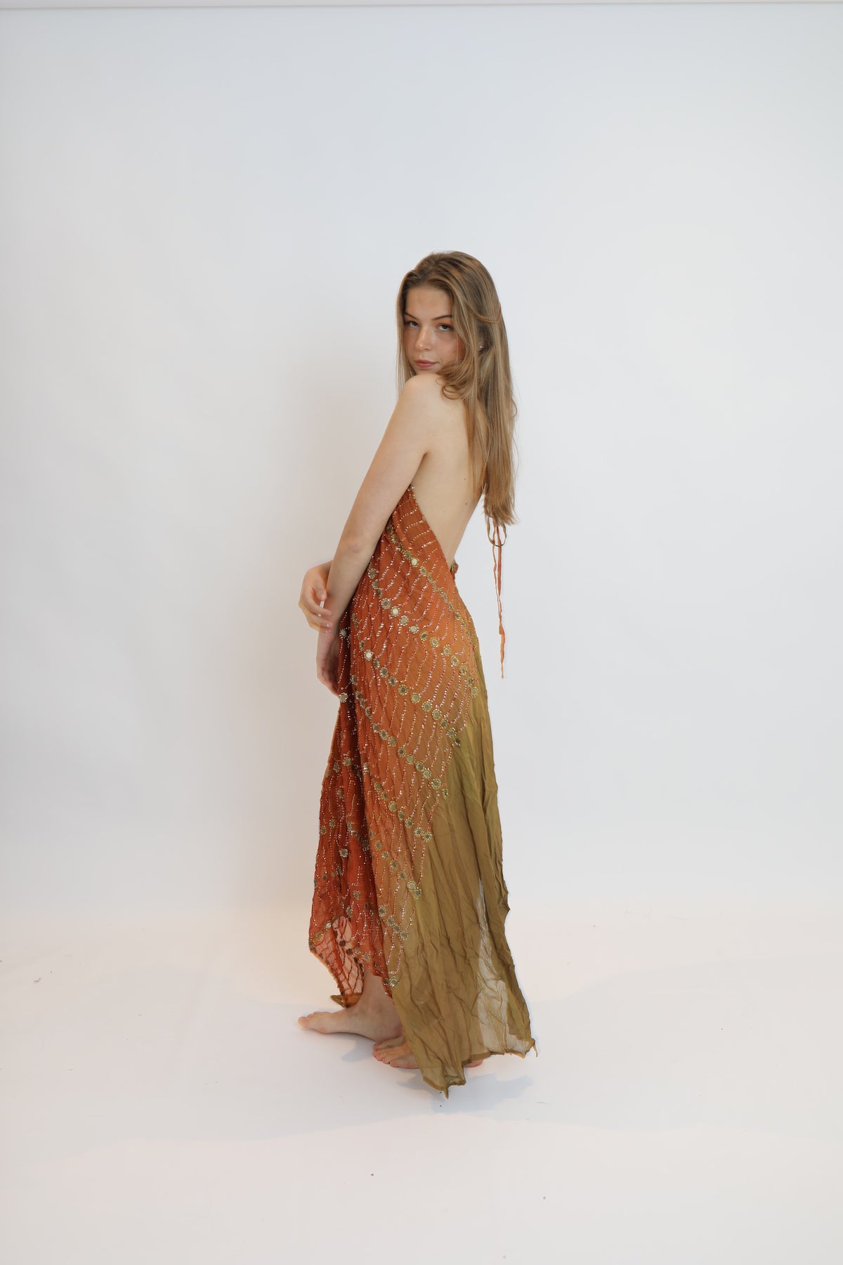 Vestido joya naranja 157