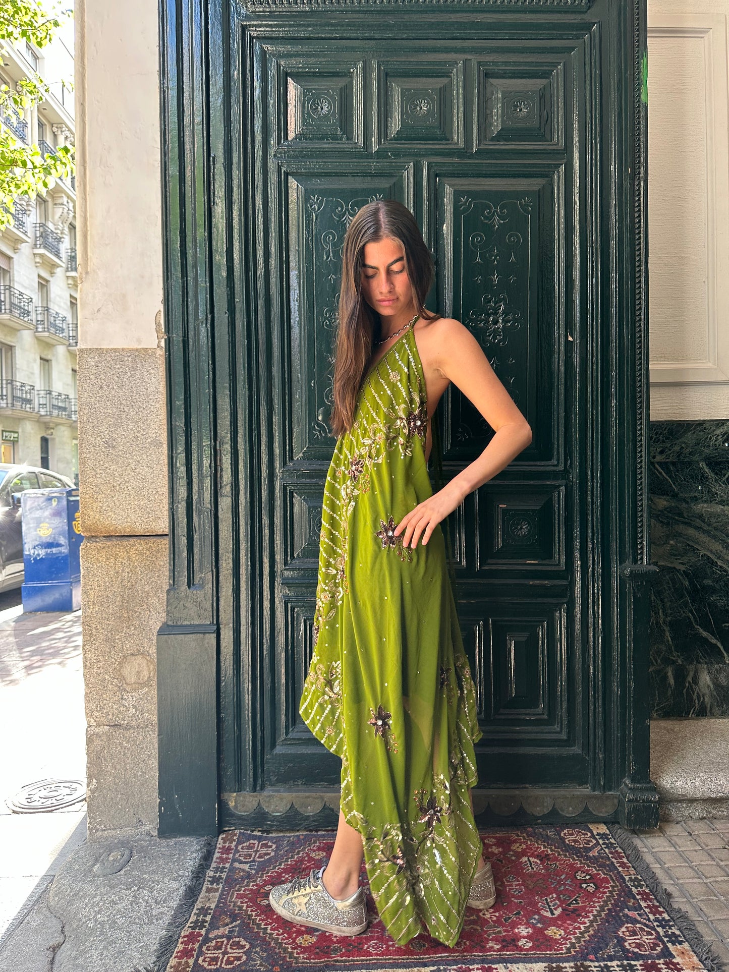 Vestido joya verde