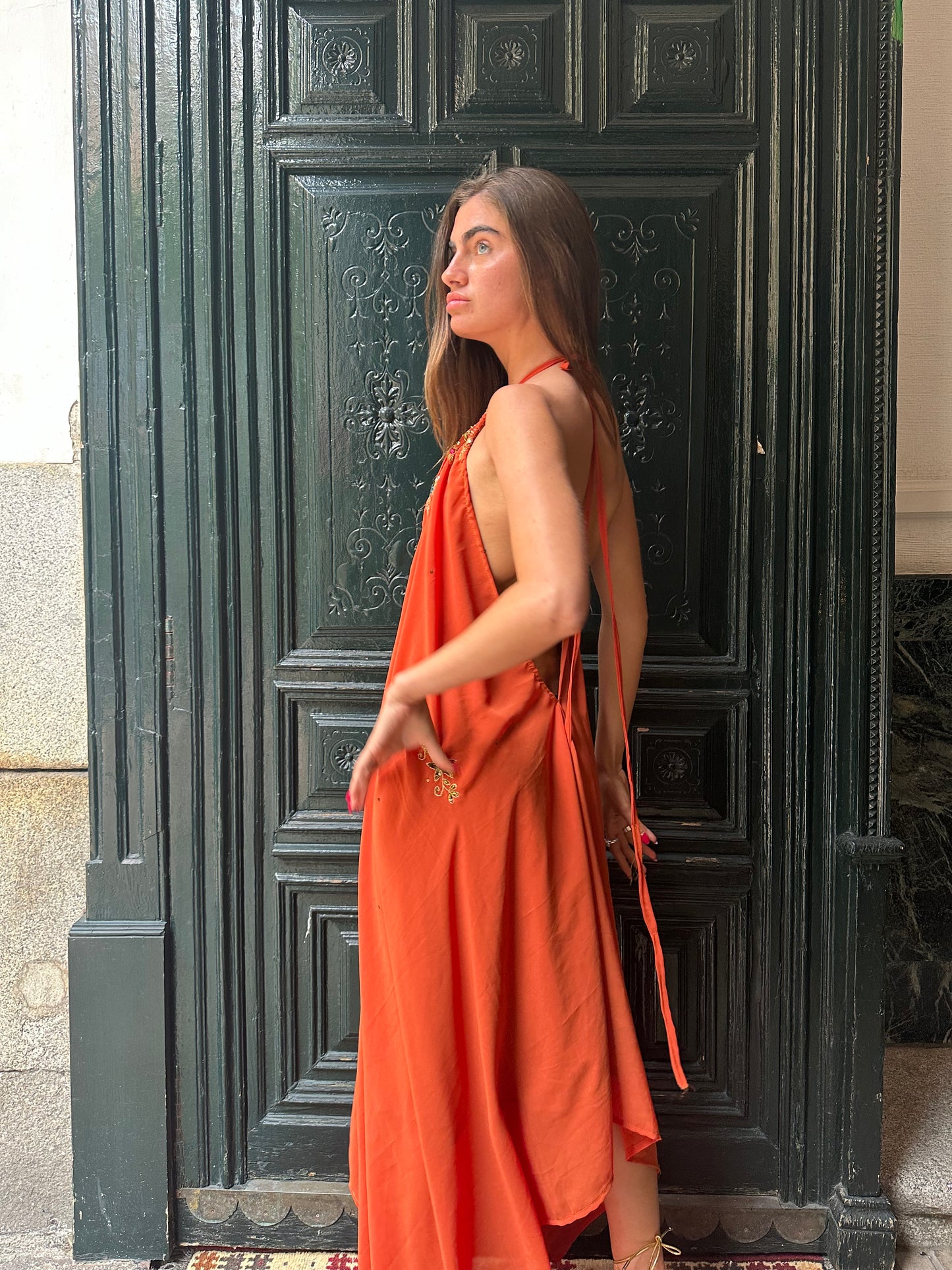 Vestido joya naranja