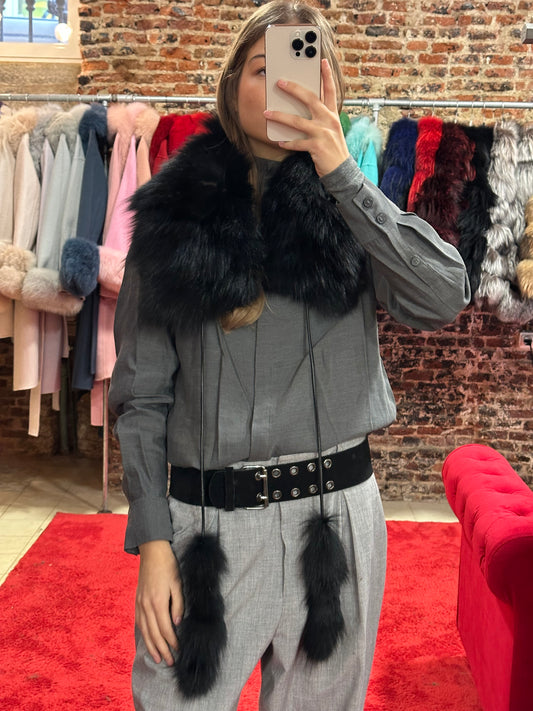 Cuello especial de zorro (negro)