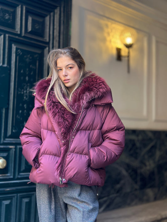 BROOKLYN burgundy coat