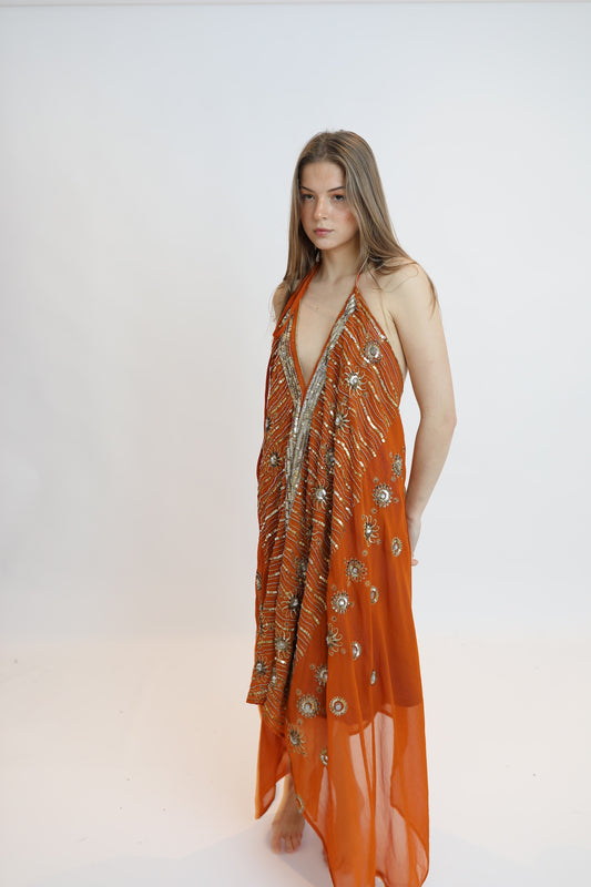Vestido joya naranja 149