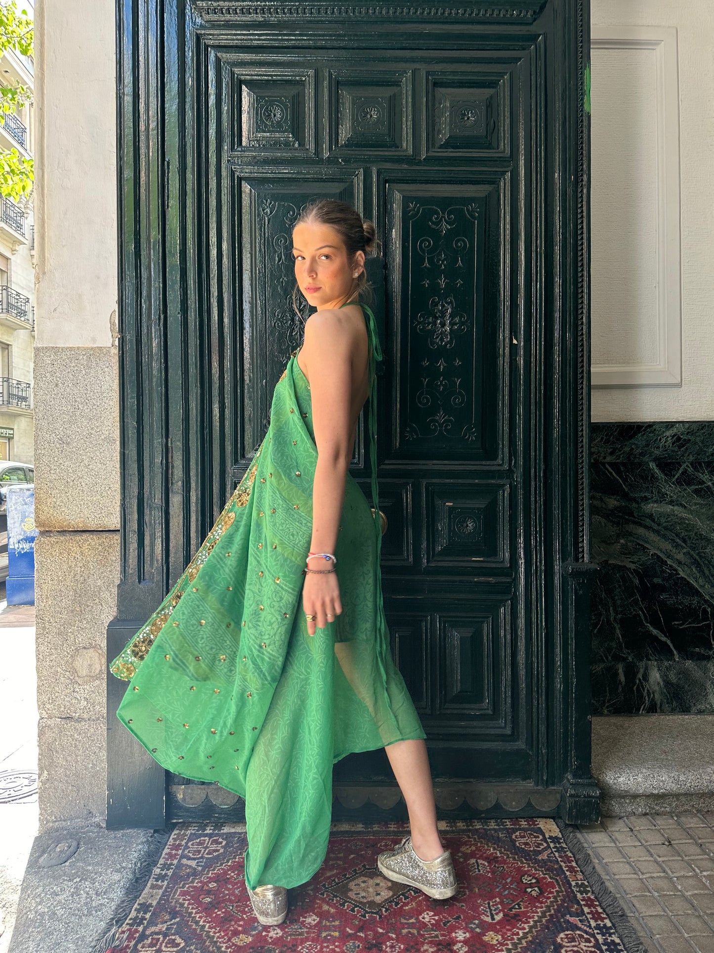 Vestido joya verde