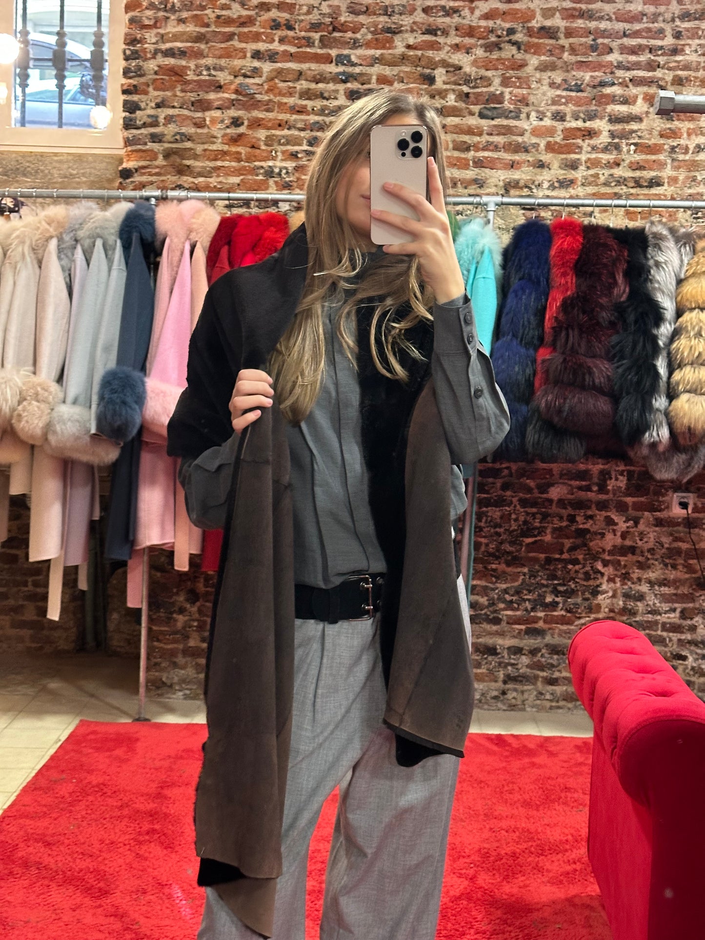 Estola de visón rasado