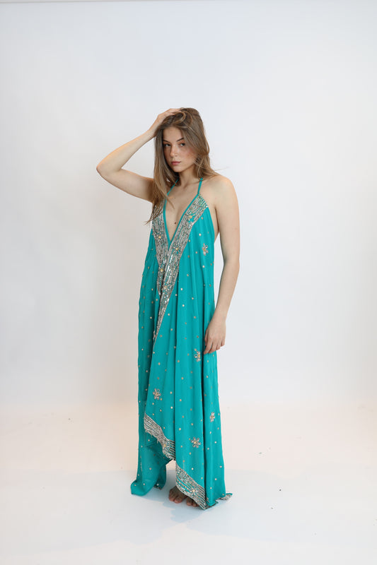 Vestido joya azul 007