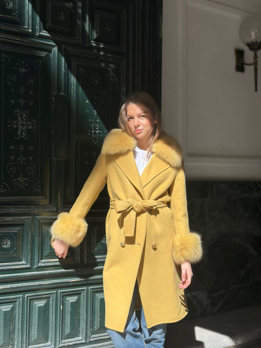 Abrigo Trastevere mostaza