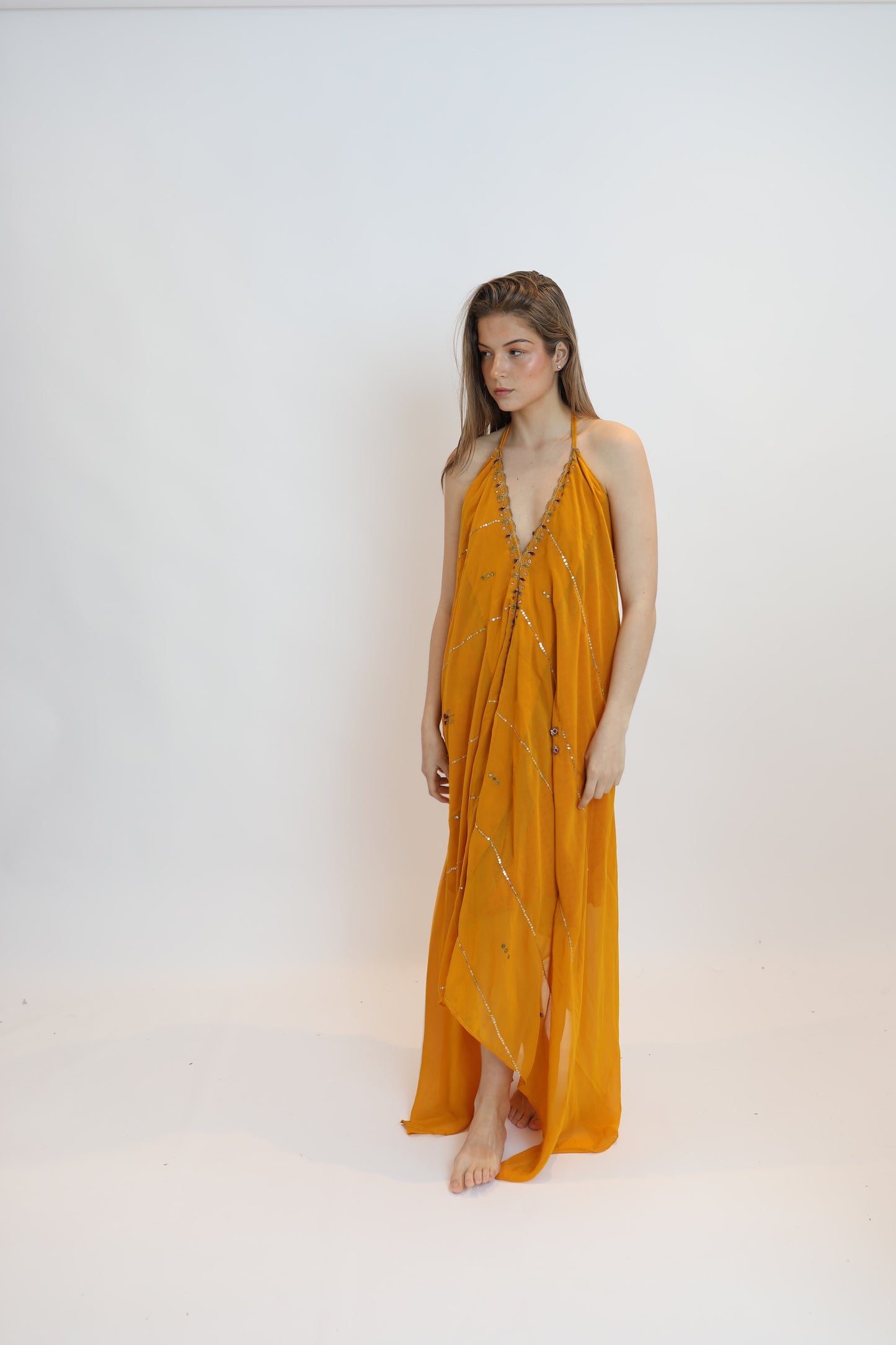 Vestido joya naranja 131