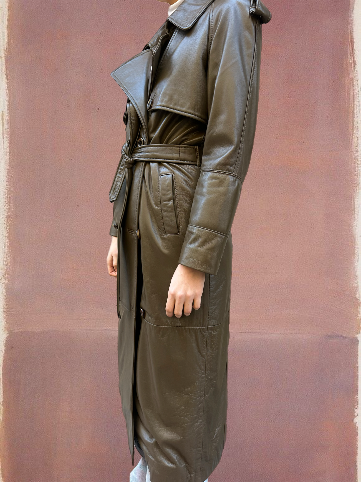 Gabardina Cris verde oscuro
