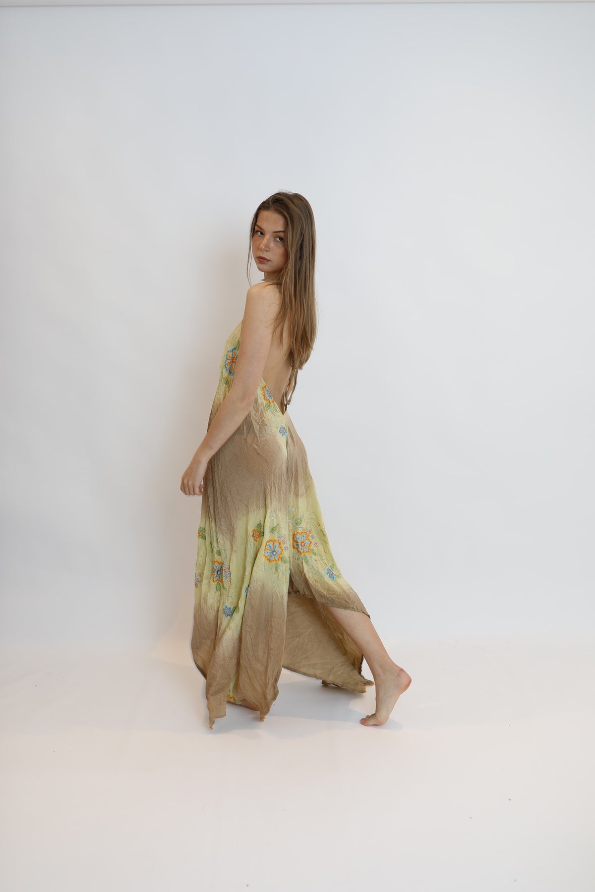Vestido joya beige 162