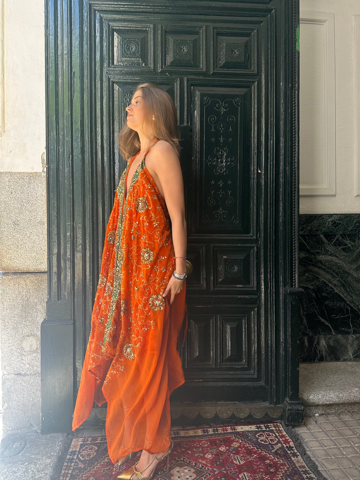 Vestido joya naranja