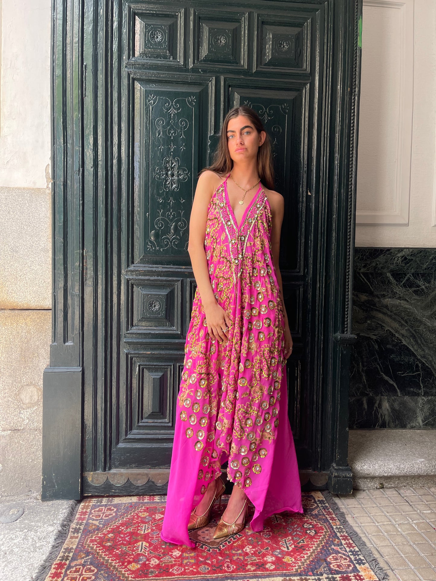 Vestido joya rosa