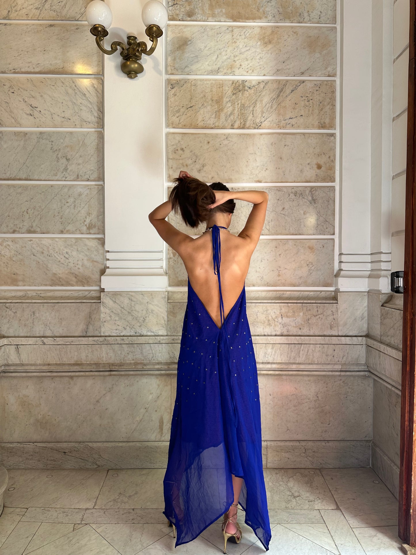 Vestido joya azul