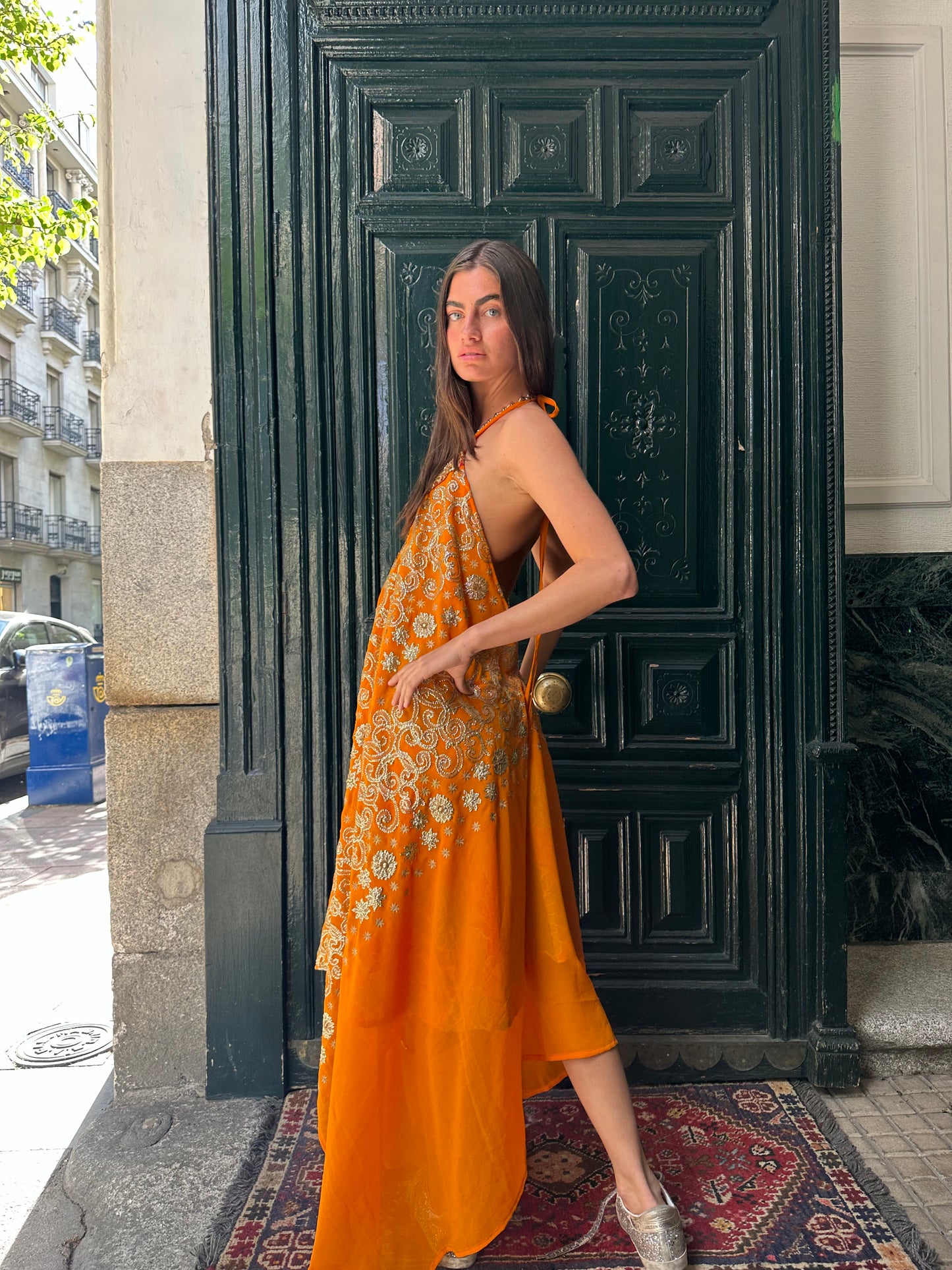 Vestido joya naranja