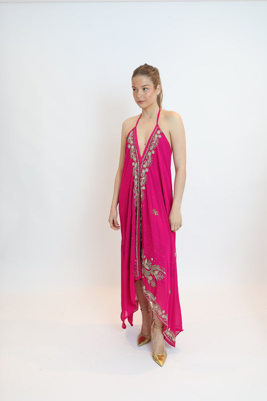 Vestido joya rosa 076